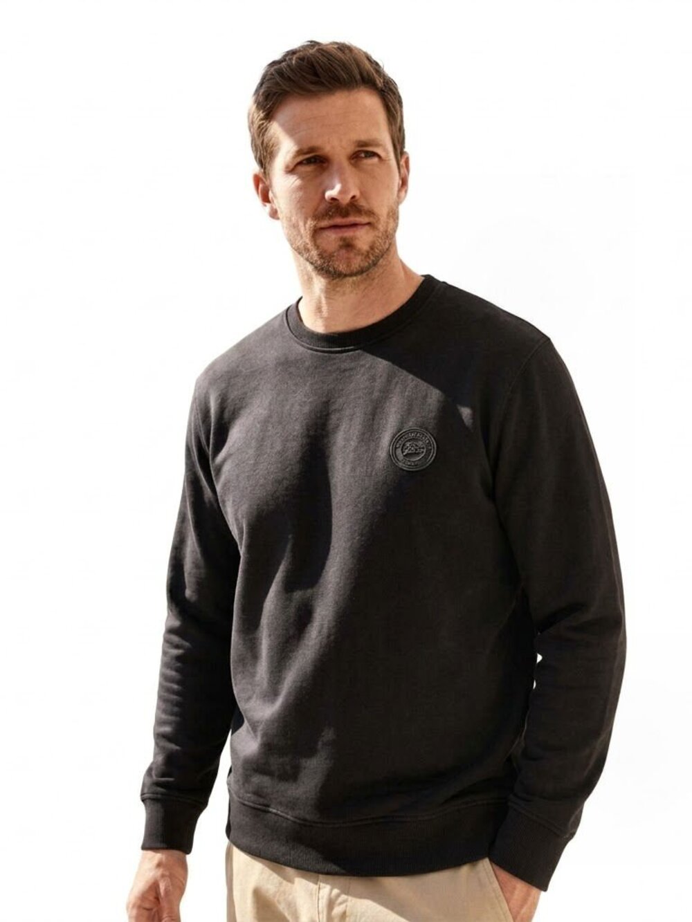 Burberry Jayford Sweatshirt, Black, Men's Size X-Large
